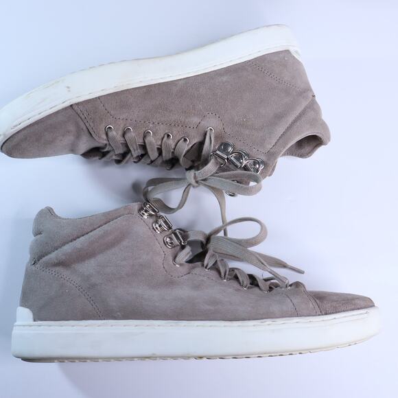 RAG & BONE Kent Suede High Top Sneaker Warm Gray Lace Up Women's 37/US 7 - Picture 4 of 9